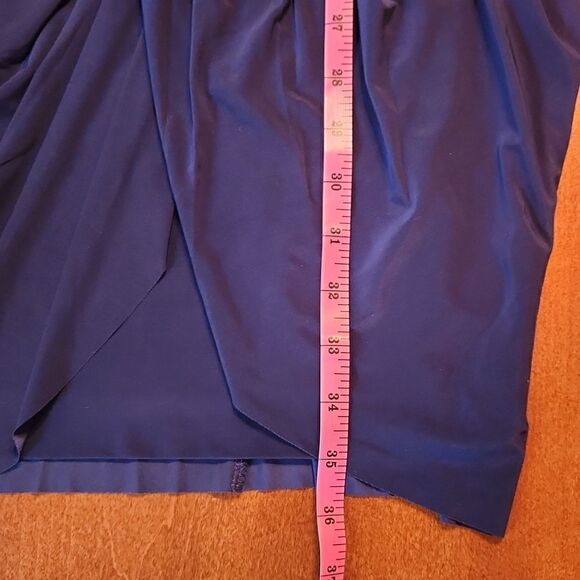 Misa Los Angeles Leza Knotted V-Neck Sleeveless Cocktail Party Mini Dress, Blue - Picture 7 of 11